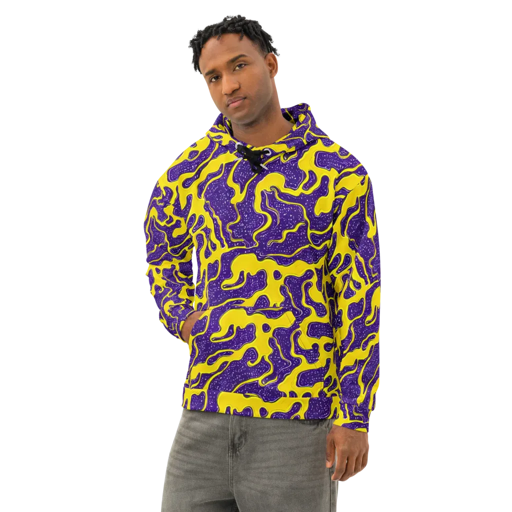 Lemon Nebula on Cotton Hoodie — Left Front