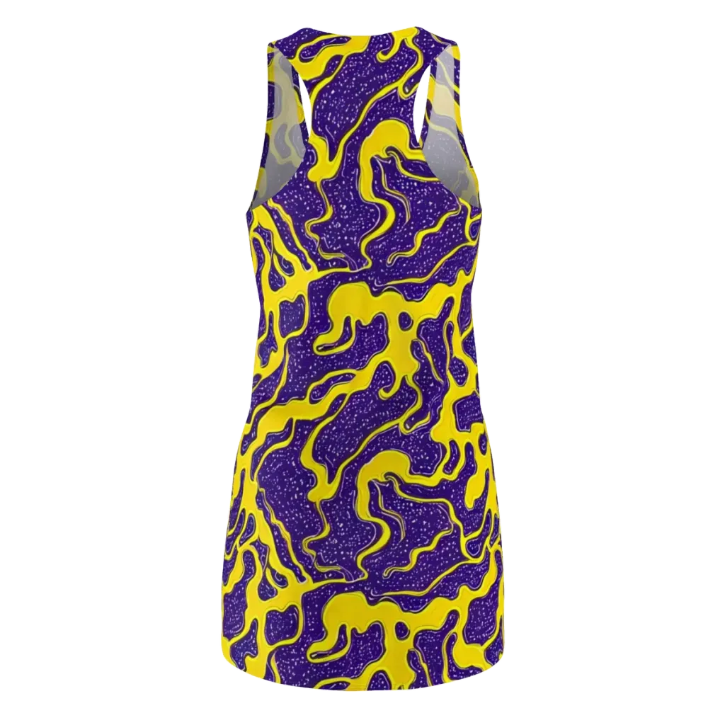 Lemon Nebula on Racerback Dress — Back