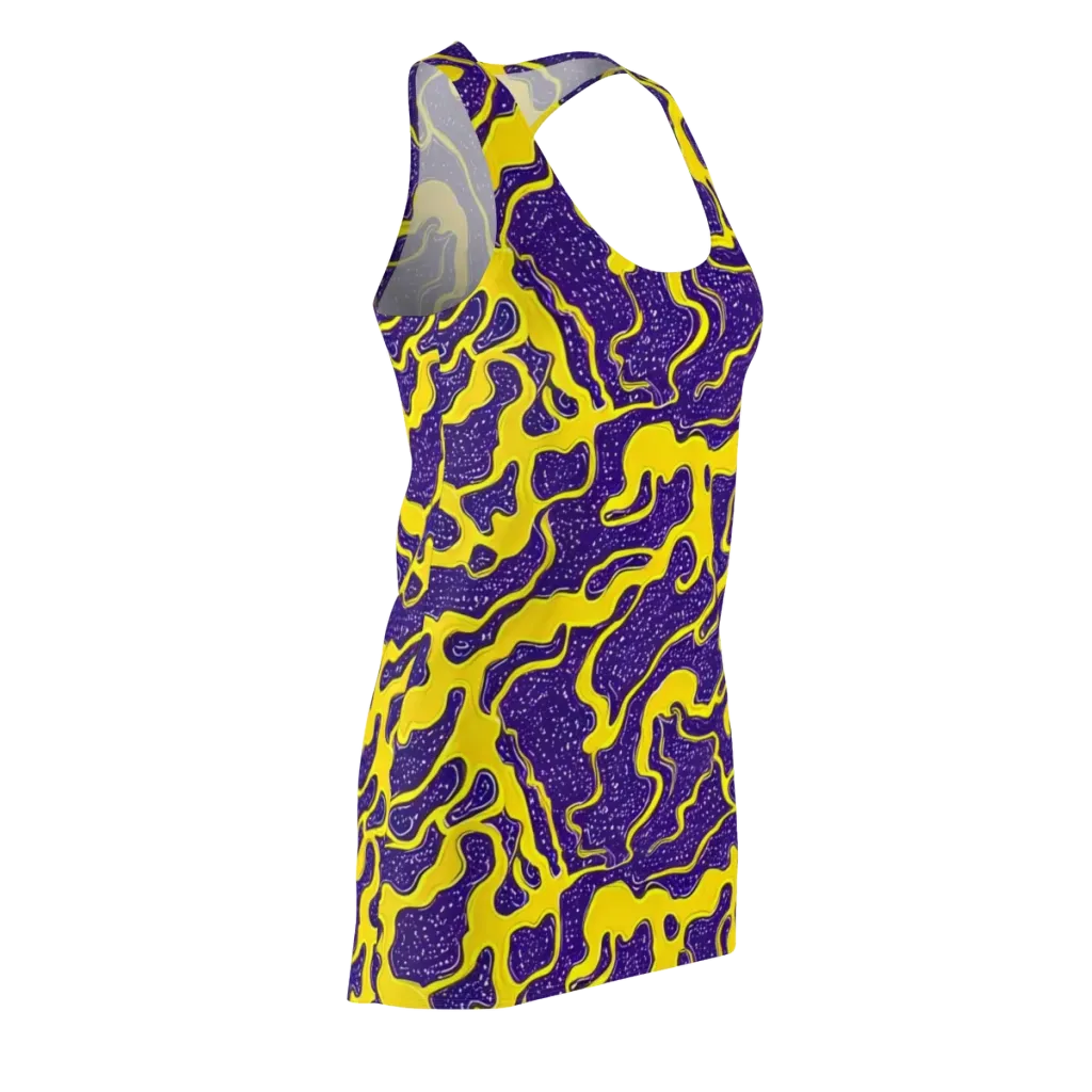 Lemon Nebula on Racerback Dress — Front Side