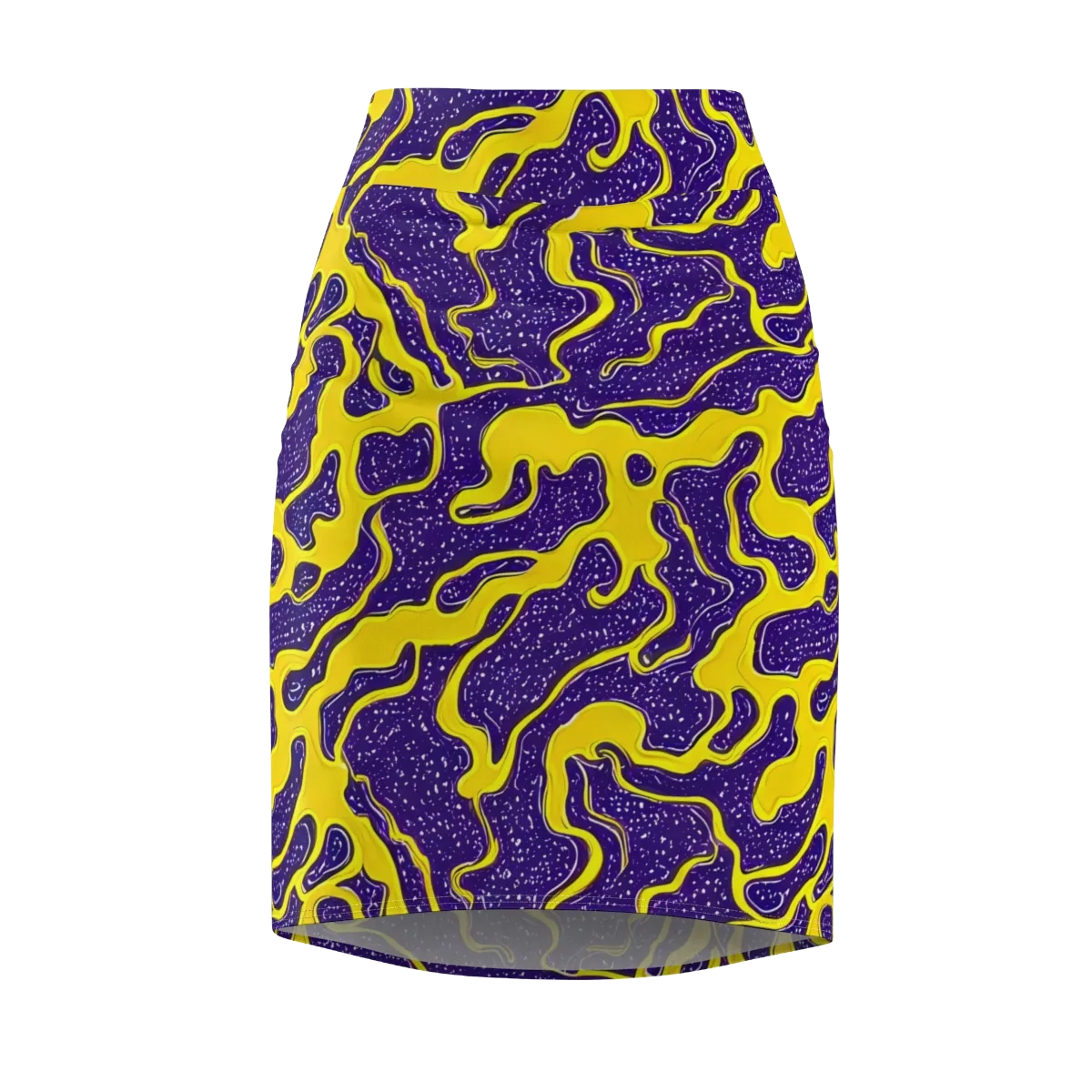 Lemon Nebula on Pencil Skirt — Front