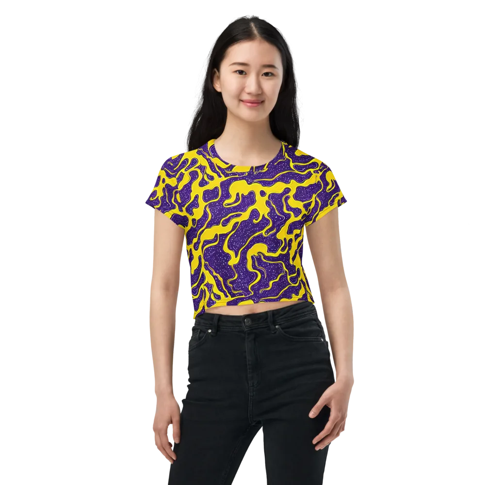 Lemon Nebula on Crop Tee — Front