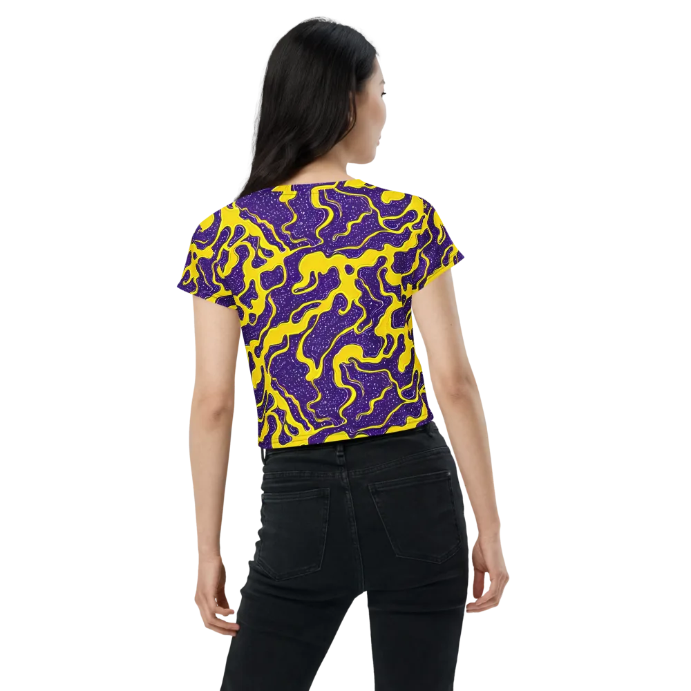 Lemon Nebula on Crop Tee — Back