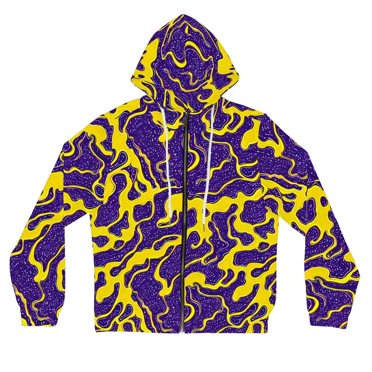 Lemon Nebula on Women's Full-Zip Hoodie — Front