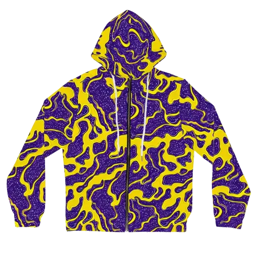 Lemon Nebula on a Women's Full-Zip Hoodie