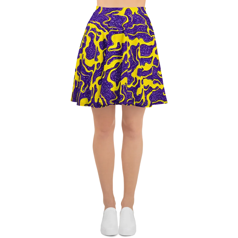 Lemon Nebula on Skater Skirt — Front