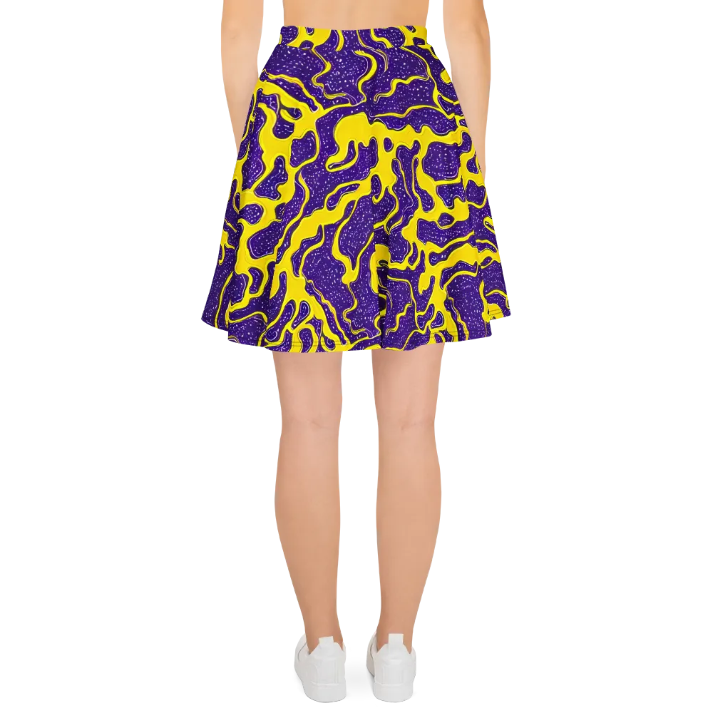 Lemon Nebula on Skater Skirt — Back