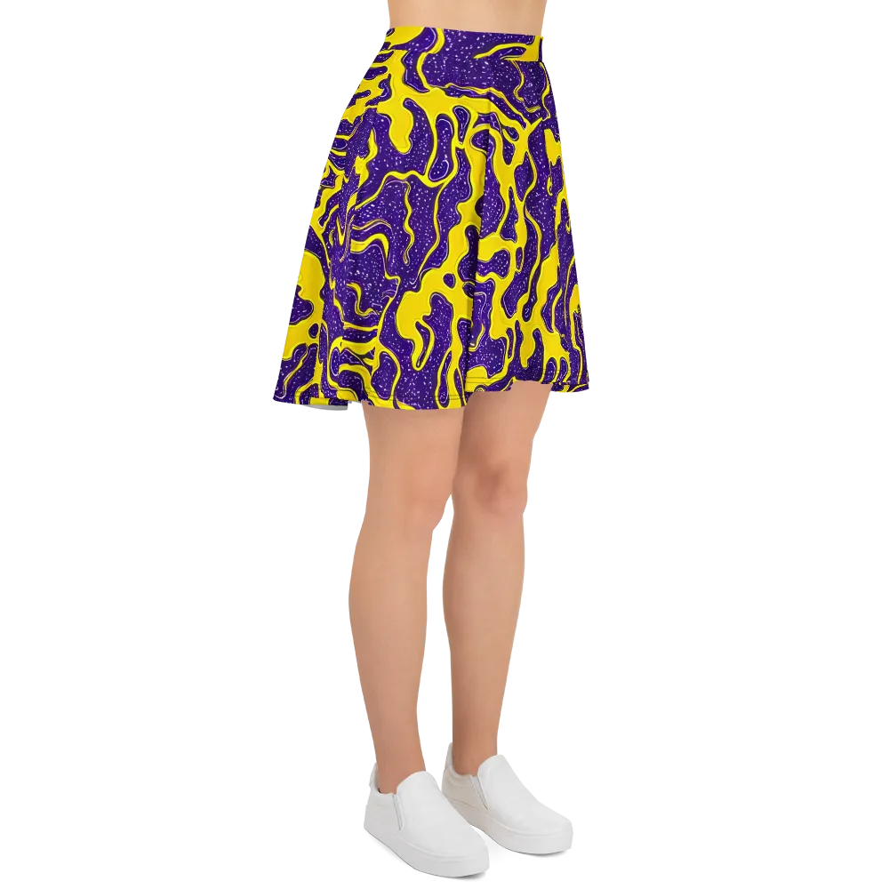 Lemon Nebula on Skater Skirt — Right