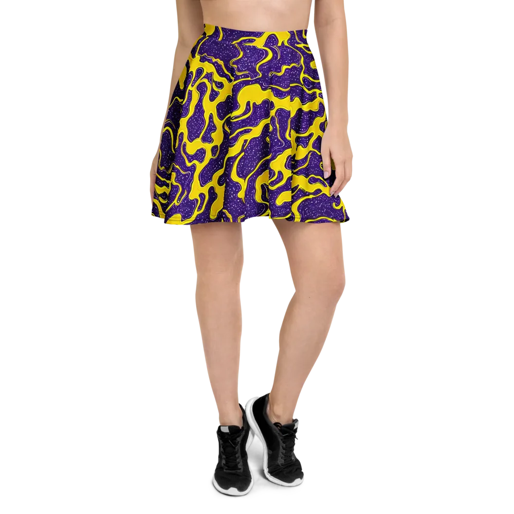 Lemon Nebula on Skater Skirt — Front