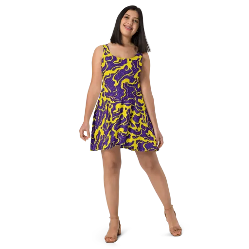 Lemon Nebula on a Skater Dress