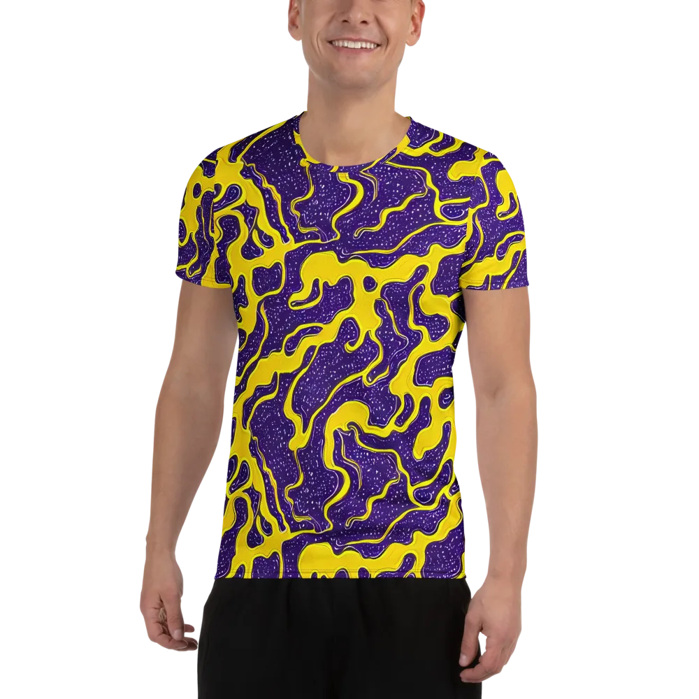 Lemon Nebula on Men's Athletic T-Shirt — Front