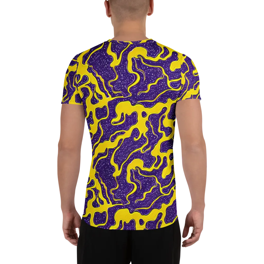 Lemon Nebula on Men's Athletic T-Shirt — Back