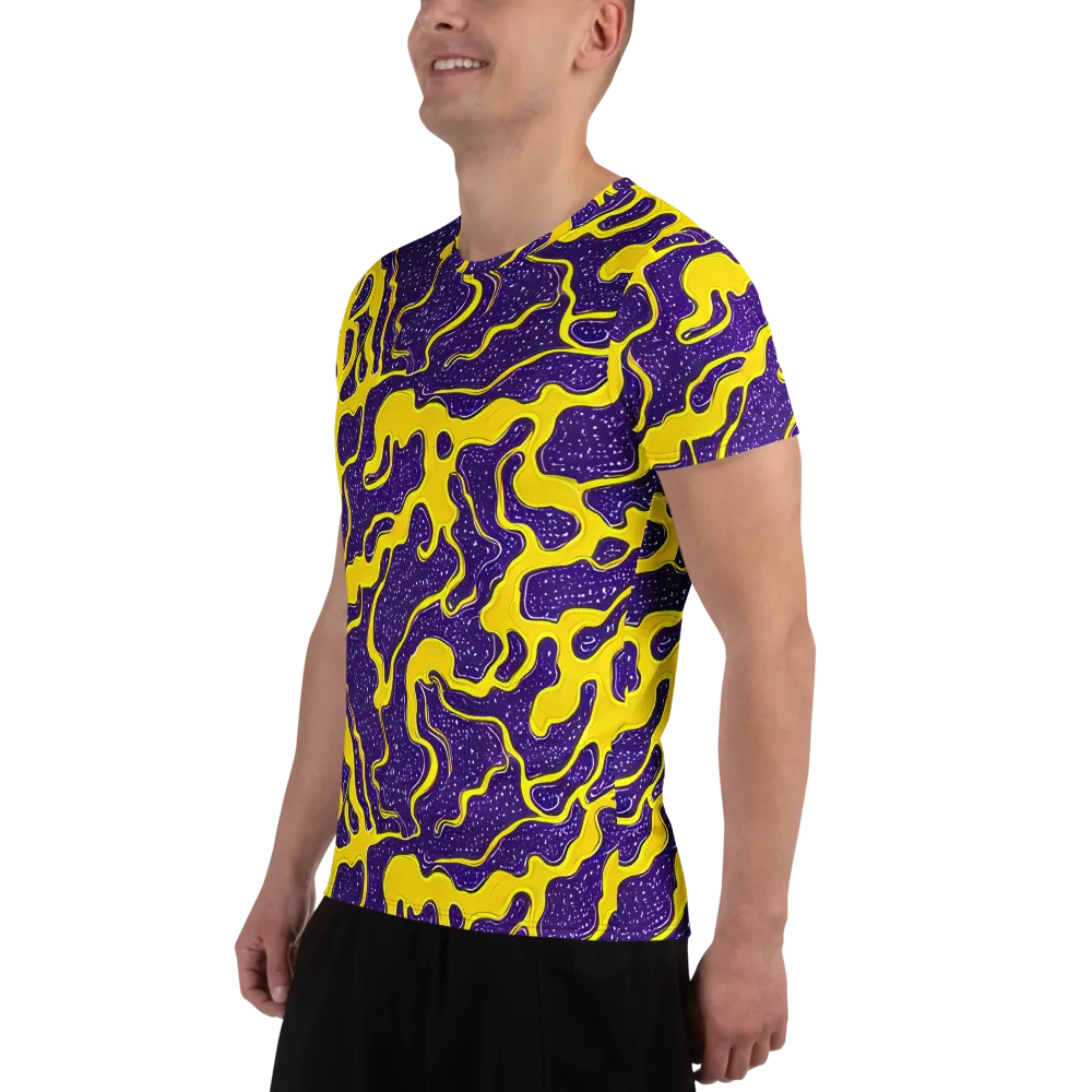 Lemon Nebula on Men's Athletic T-Shirt — Left
