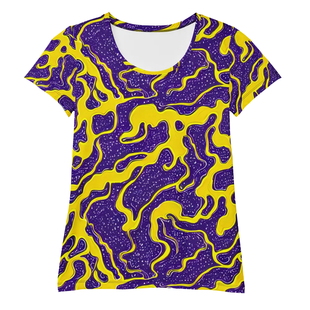Lemon Nebula on Women's Athletic T-Shirt — Front