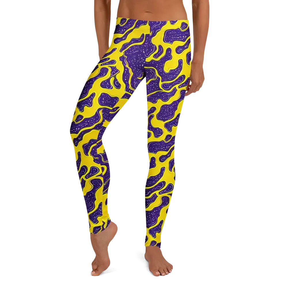 Lemon Nebula on Leggings — Front