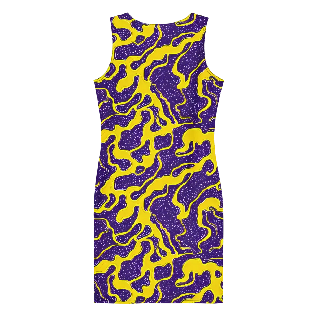 Lemon Nebula on Bodycon Dress — Back