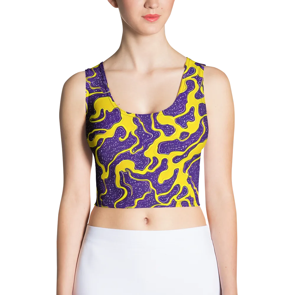 Lemon Nebula on Crop Top — Front