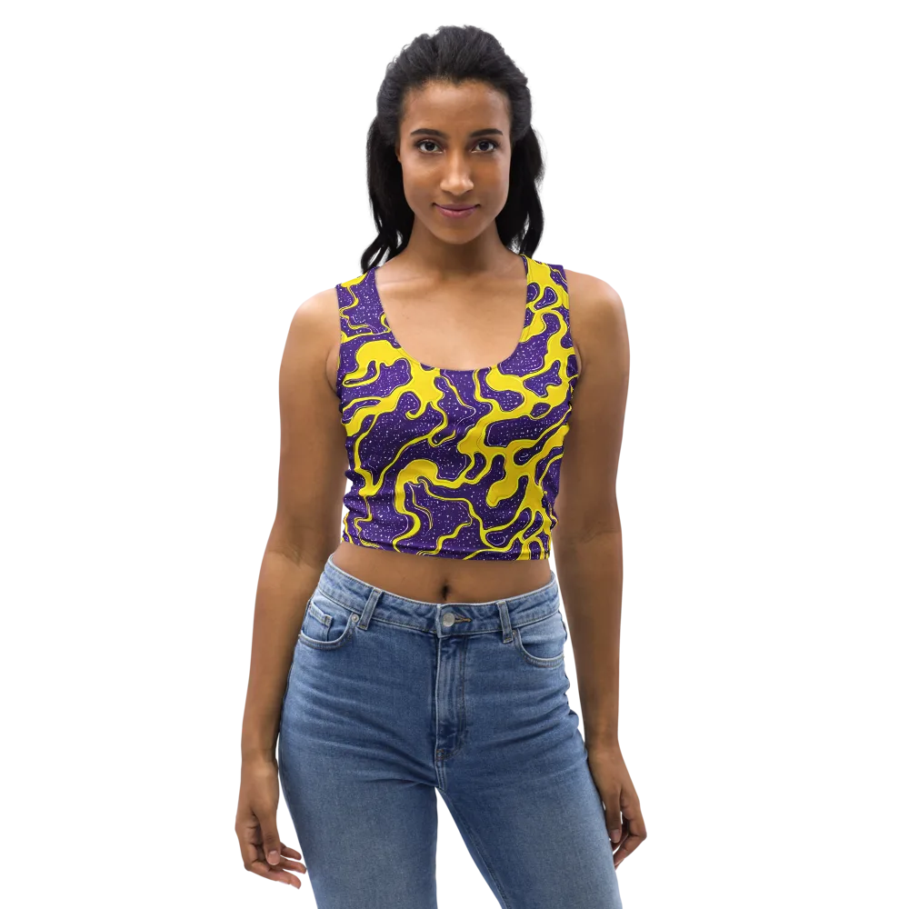 Lemon Nebula on Crop Top — Front