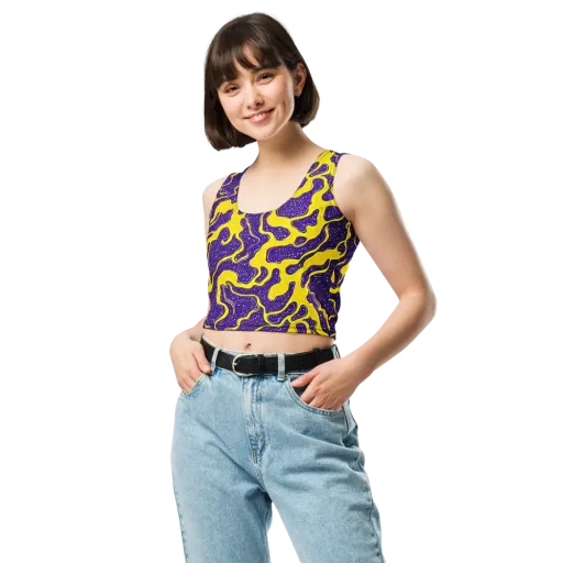 Lemon Nebula on a Crop Top
