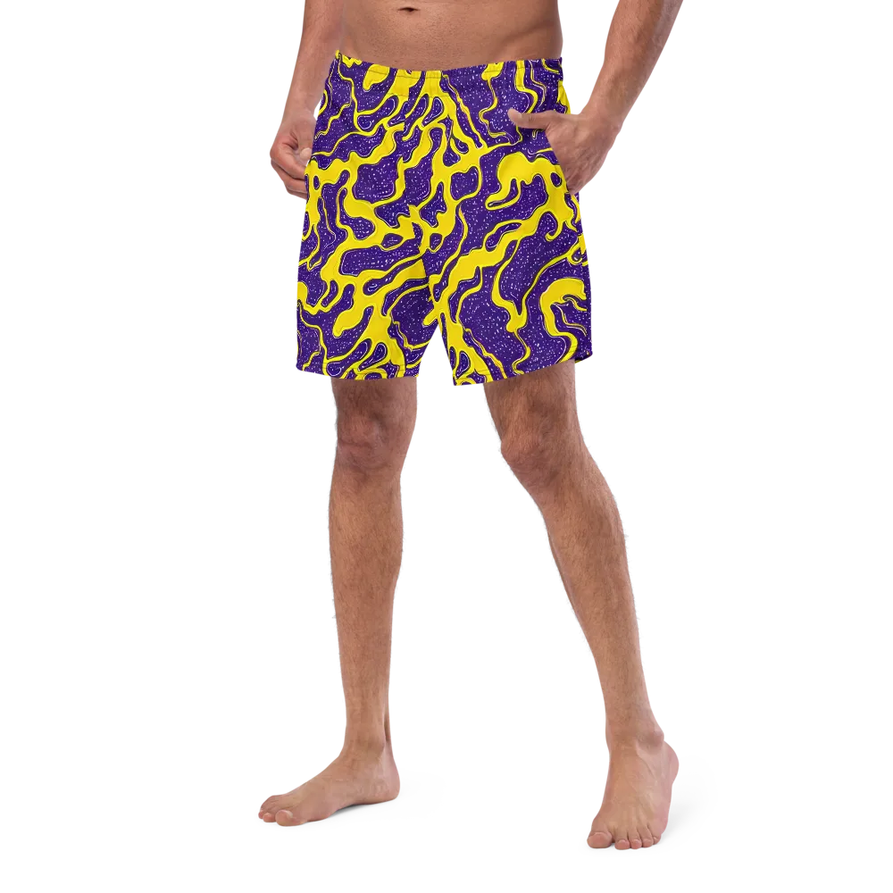 Lemon Nebula on Swim Trunks — Left Front