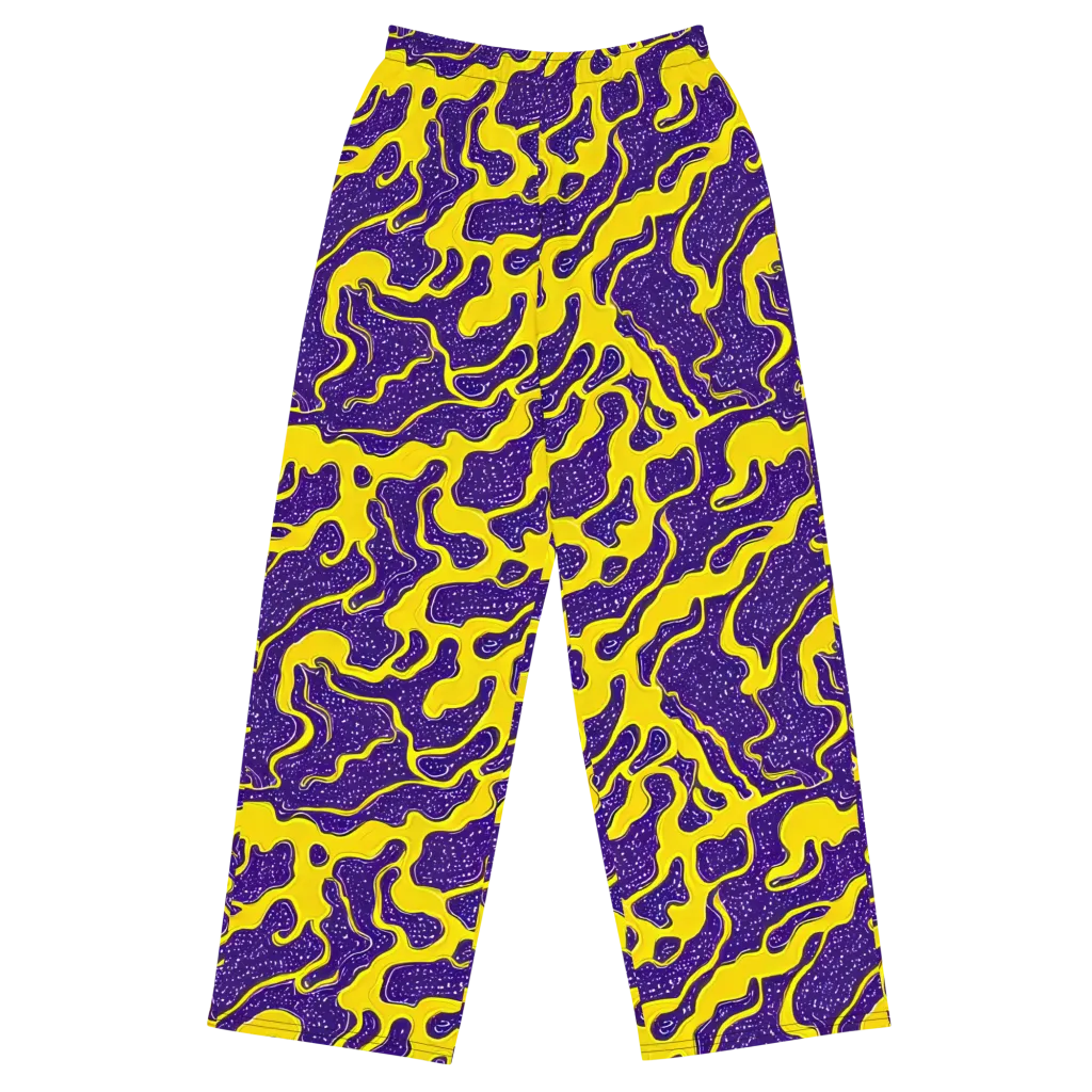 Lemon Nebula on Wide-Leg Pants — Front