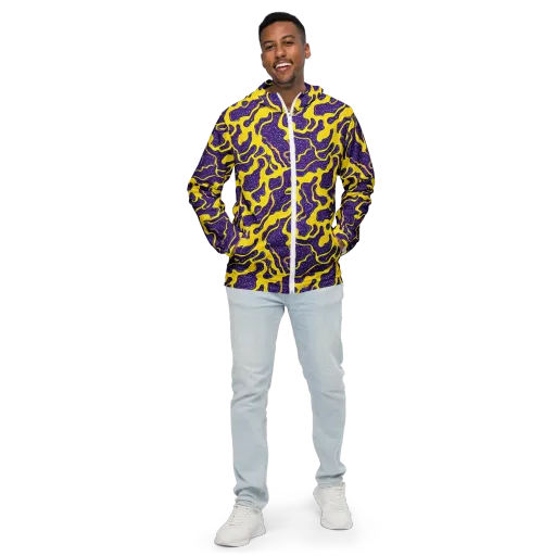 Lemon Nebula on a Men's Windbreaker