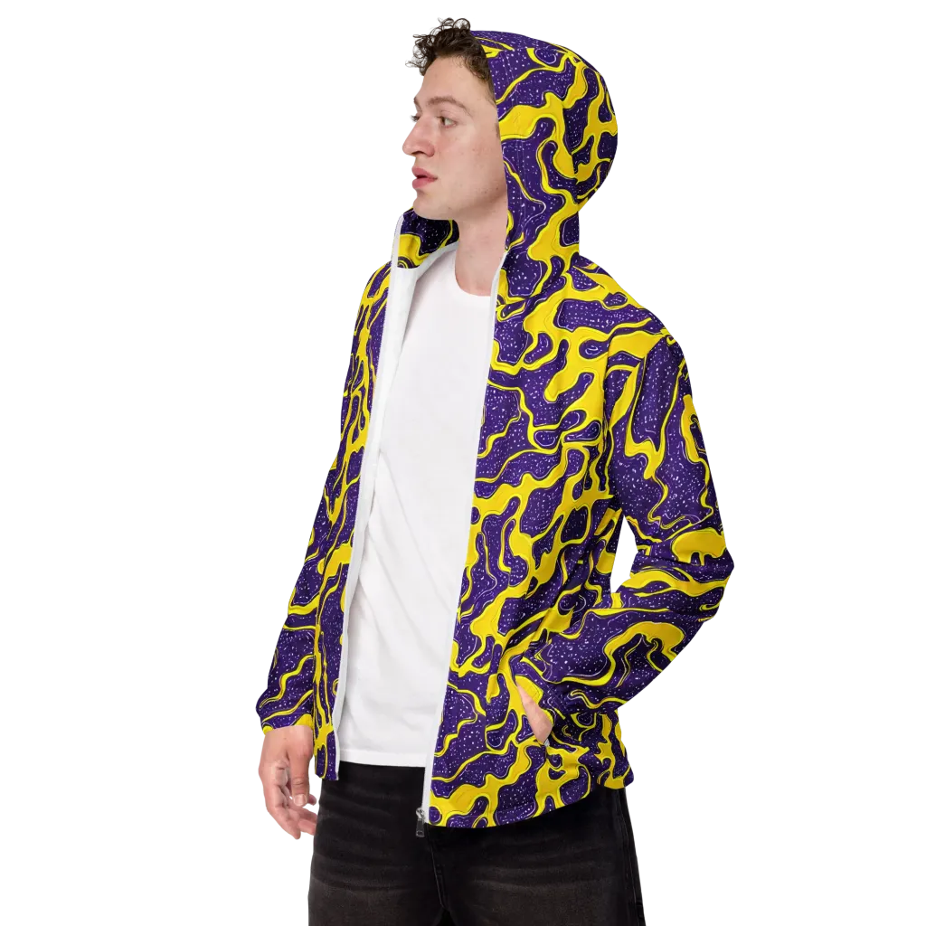 Lemon Nebula on Men's Windbreaker — Left Front