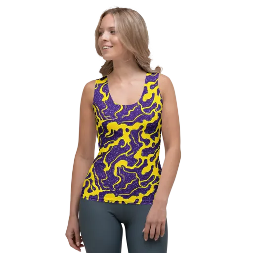 Lemon Nebula on a Women's Tank Top