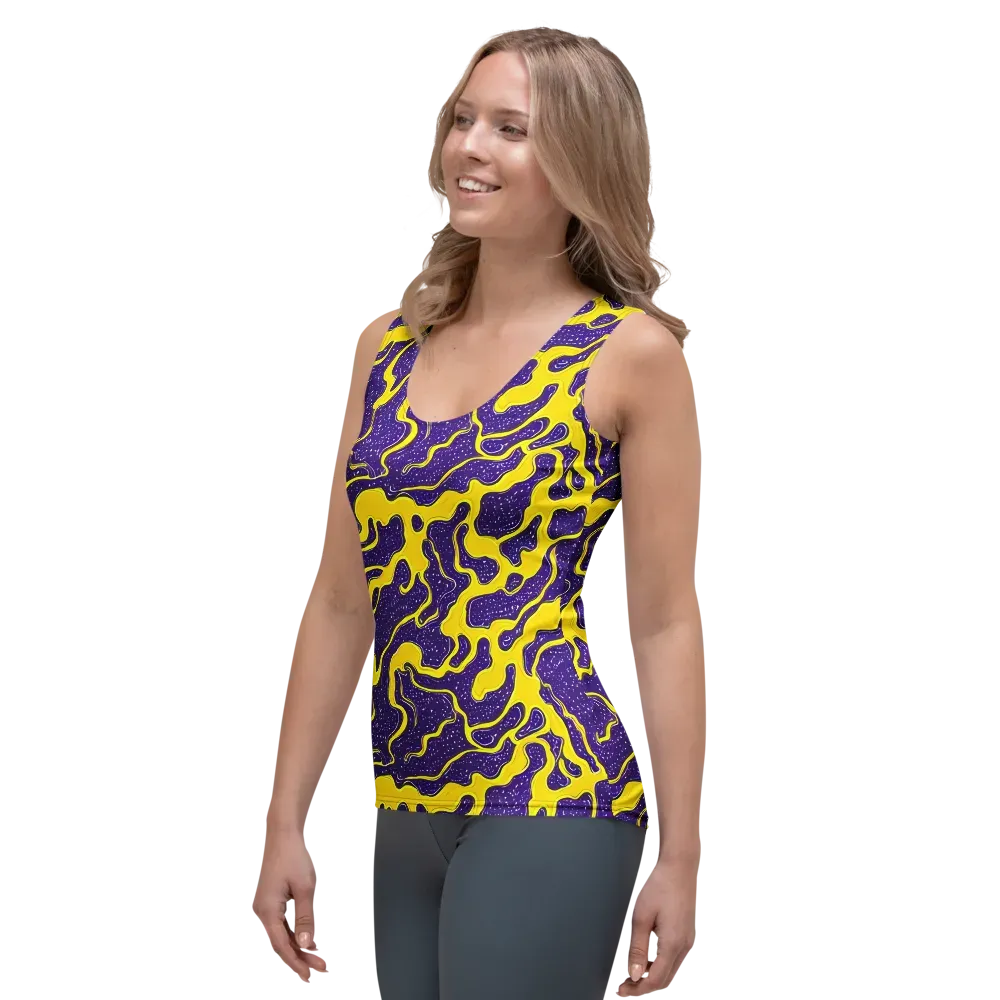 Lemon Nebula on Women's Tank Top — Left Front
