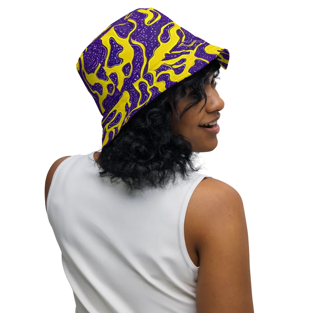 Lemon Nebula on Reversible Bucket Hat — Right Outside
