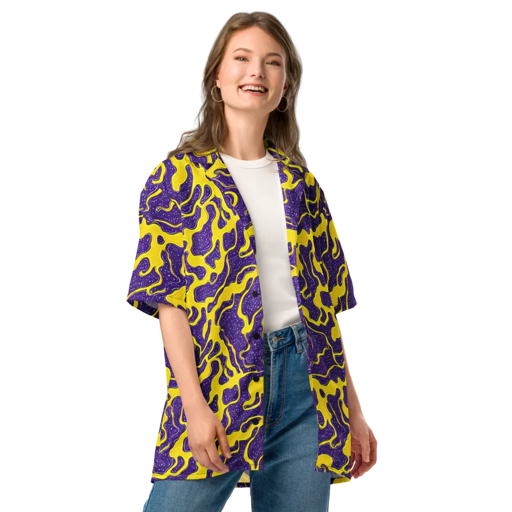 Lemon Nebula on Button Shirt — Front