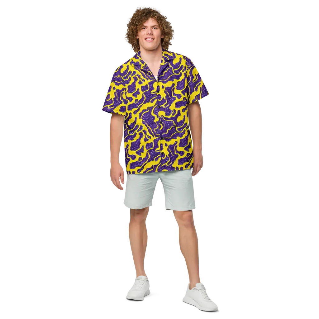 Lemon Nebula on Button Shirt — Front