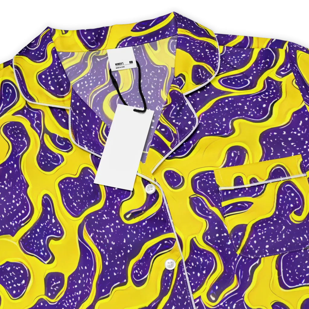 Lemon Nebula on Women's Short Sleeve Pajama Top — Product details