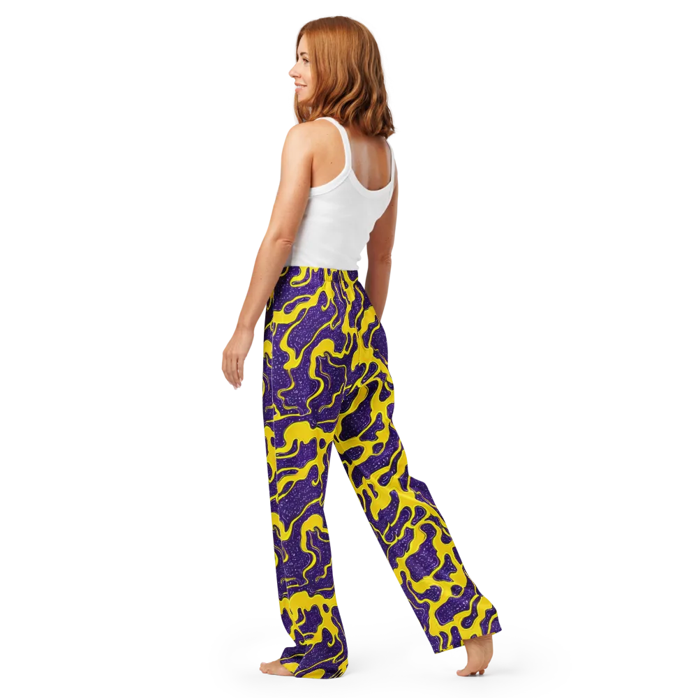 Lemon Nebula on Women's Pajama Pants — Back