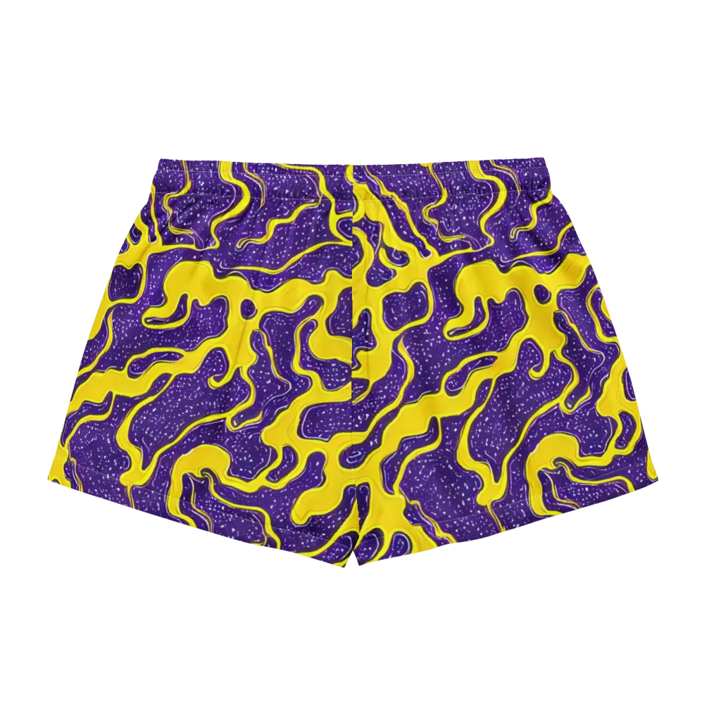 Lemon Nebula on Women's Pajama Shorts — Back