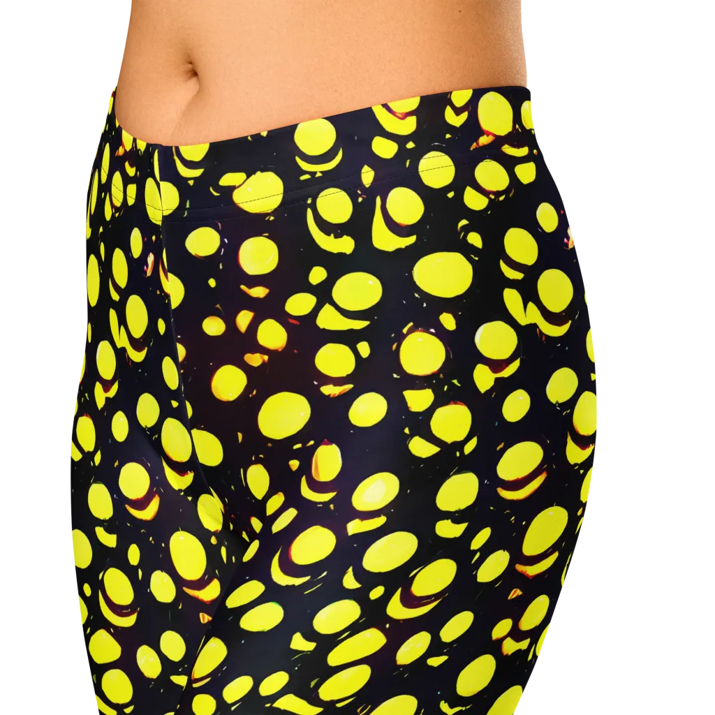Luminous Scatter on Capri Leggings — Zoomed-in