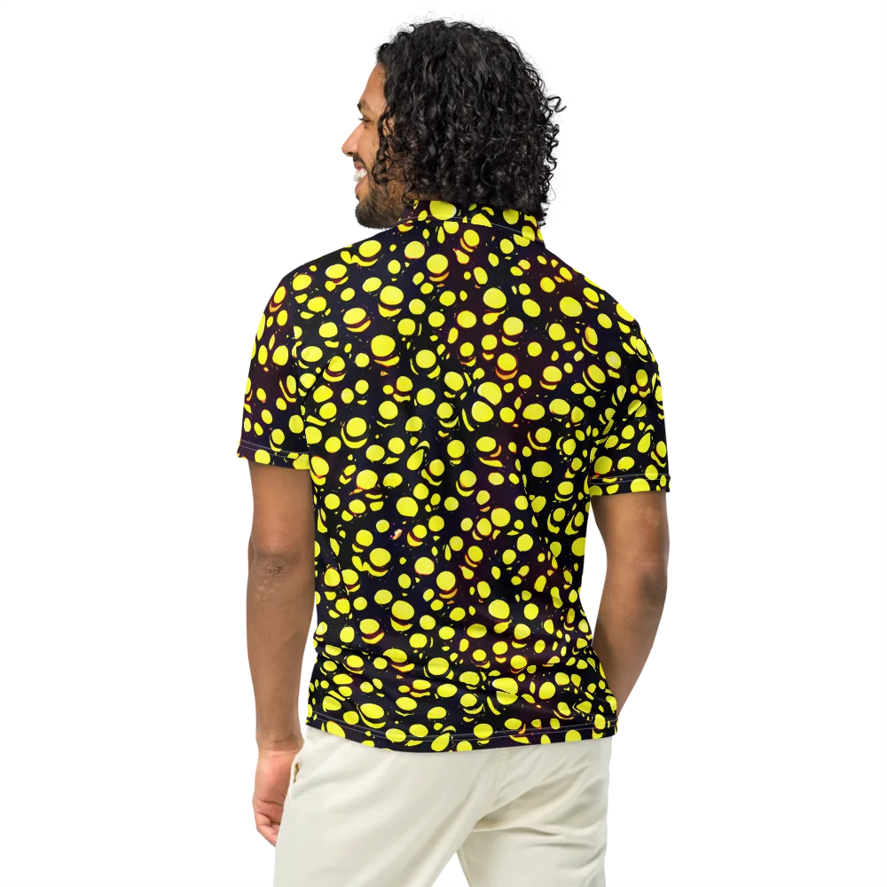 Luminous Scatter on Men's Slim Fit Polo Shirt — Back