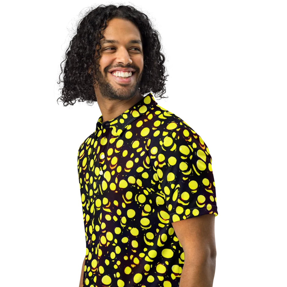 Luminous Scatter on Men's Slim Fit Polo Shirt — Left Front