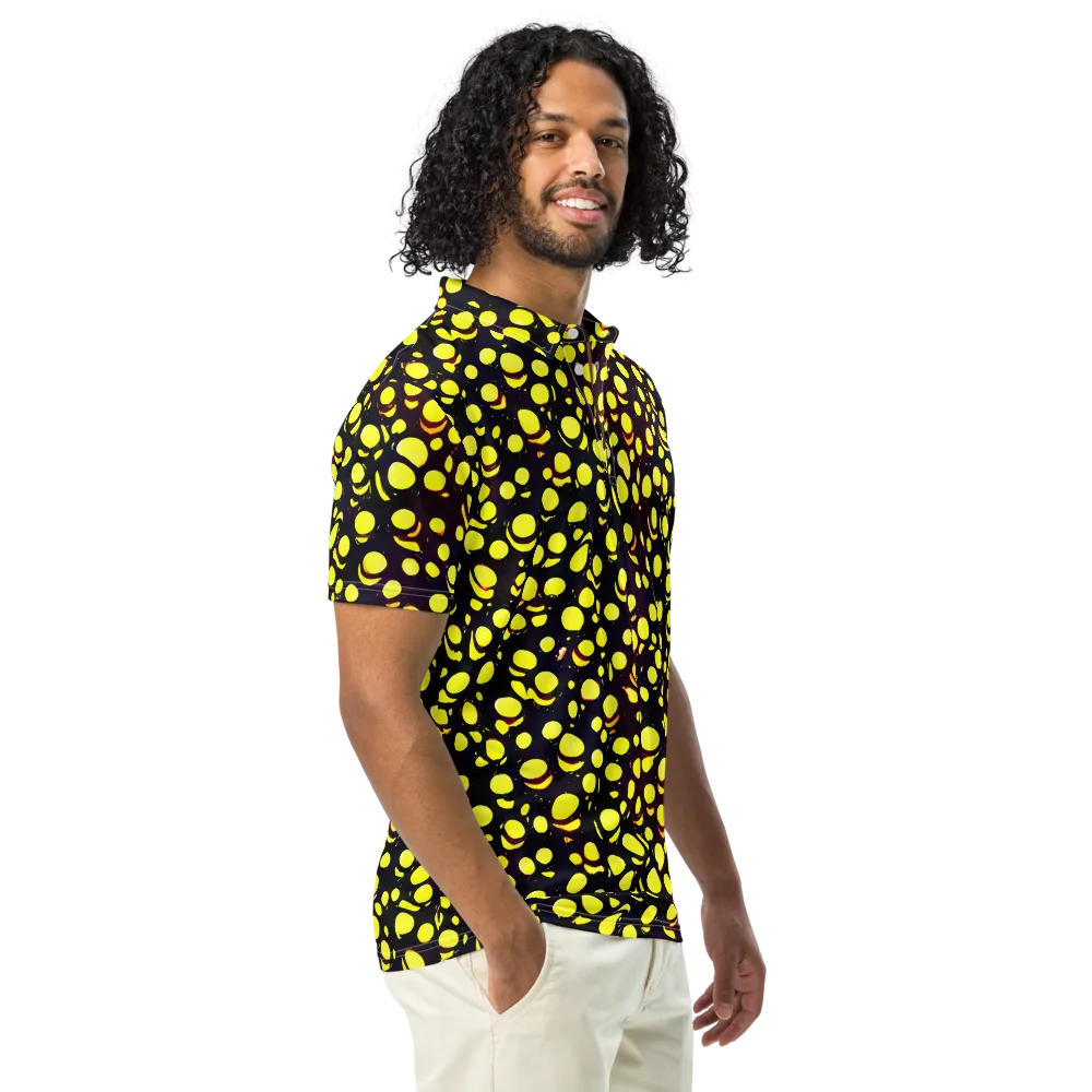 Luminous Scatter on Men's Slim Fit Polo Shirt — Right Front