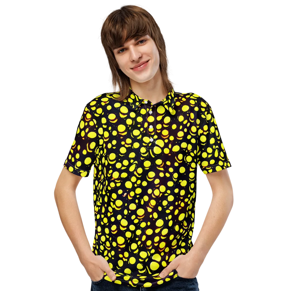 Luminous Scatter on Men's Slim Fit Polo Shirt — Front