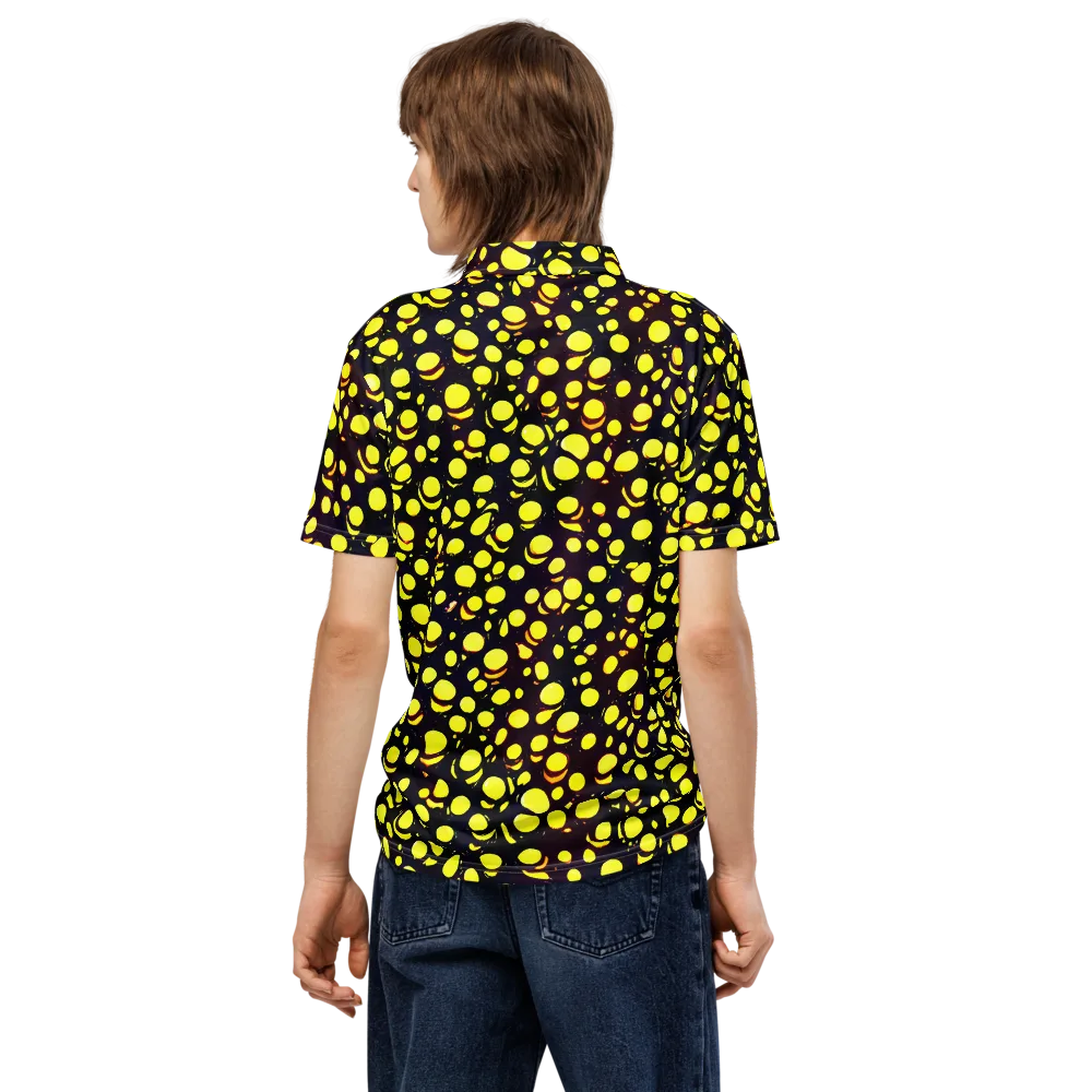 Luminous Scatter on Men's Slim Fit Polo Shirt — Back