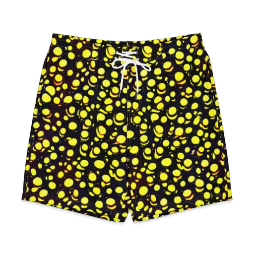 Luminous Scatter on a Men's Board Shorts