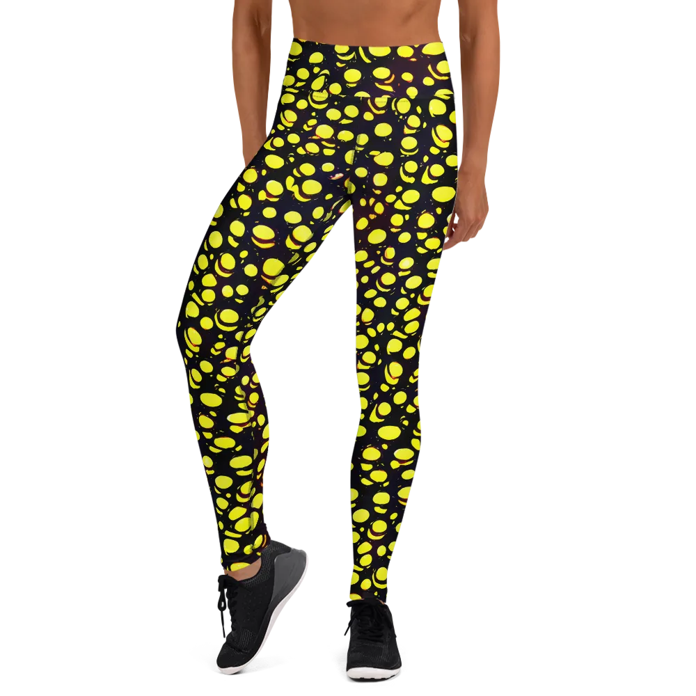 Luminous Scatter on Yoga Leggings — Front