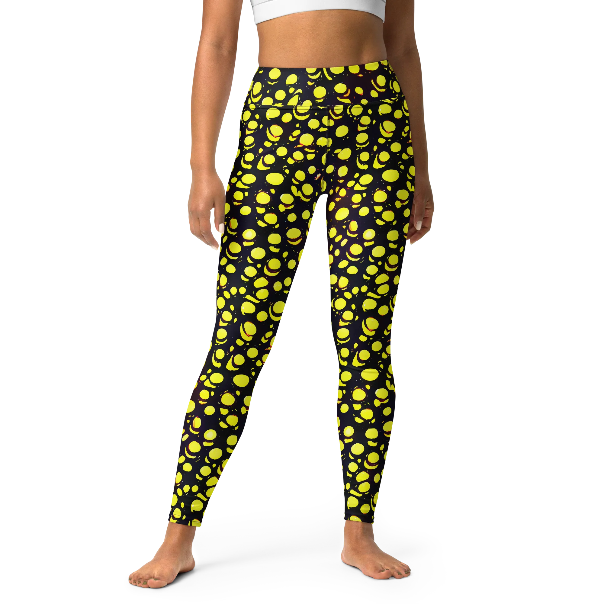 Luminous Scatter on Yoga Leggings — Front