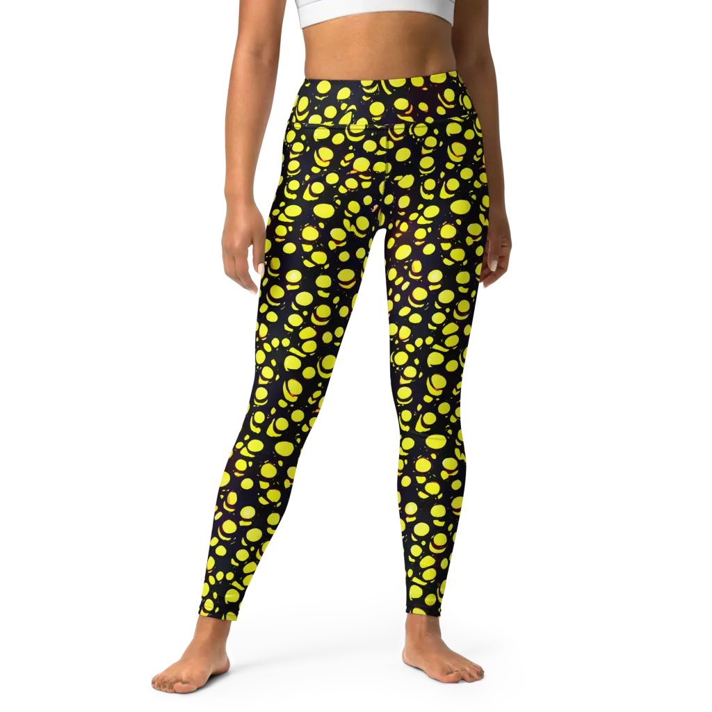 Luminous Scatter on Yoga Leggings — Front