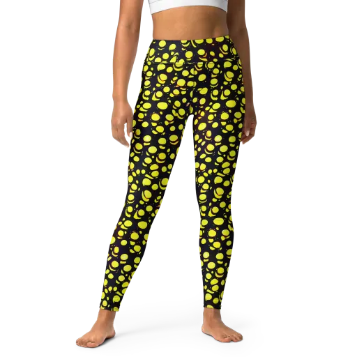 Luminous Scatter on a Yoga Leggings