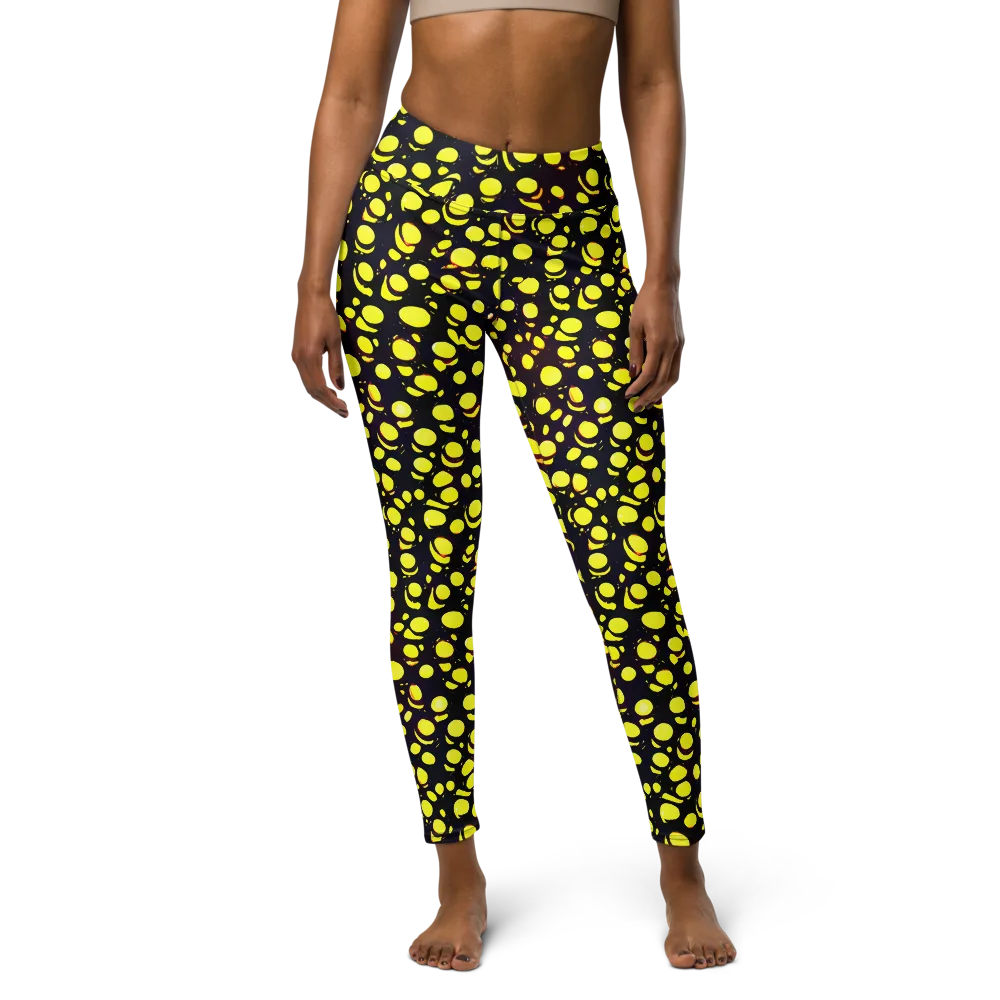 Luminous Scatter on Yoga Leggings — Front
