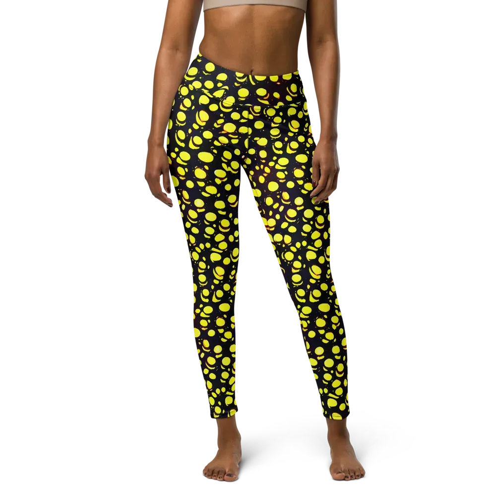 Luminous Scatter on Yoga Leggings — Front