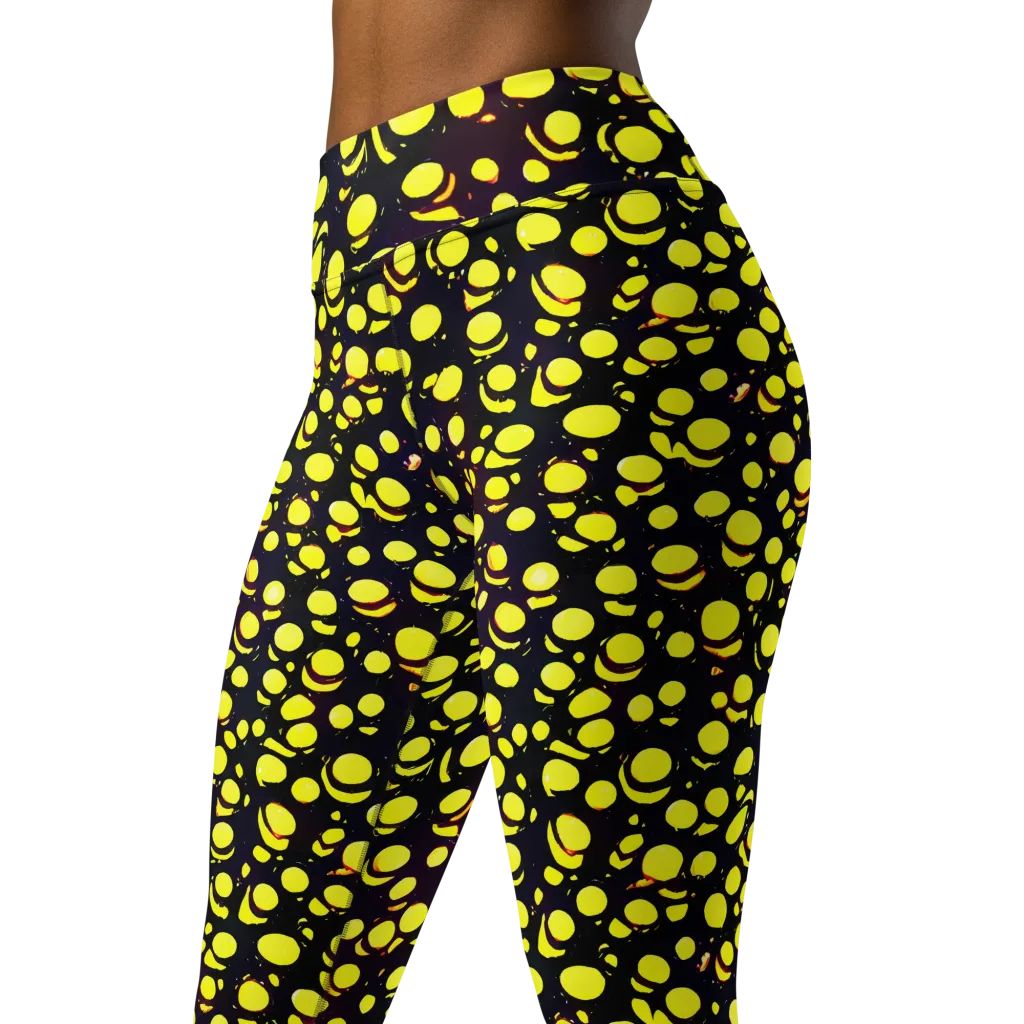 Luminous Scatter on Yoga Leggings — Left Front