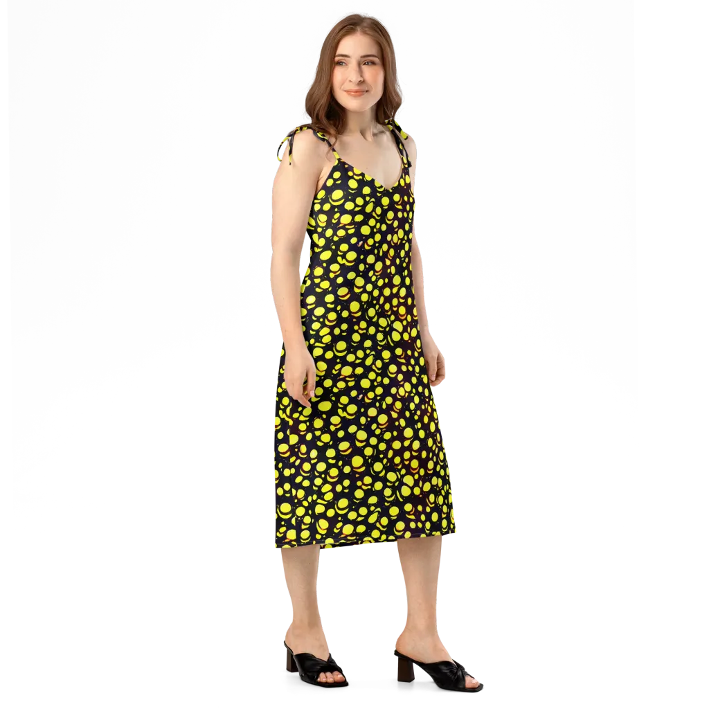 Luminous Scatter on Slip Dress — Right Front