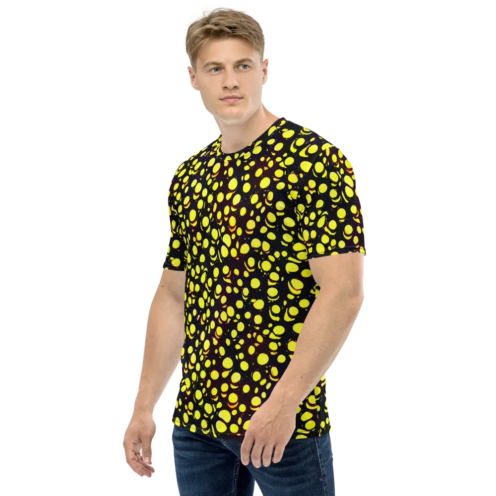 Luminous Scatter on Men's Crew Neck T-Shirt — Left